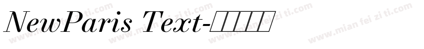 NewParis Text字体转换